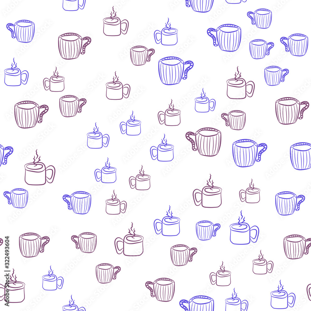 Coffee seamless vector pattern for Cup mug, restaurant or cafe menu design. Coffee seamless vector pattern for Cup mug, restaurant or cafe menu design.