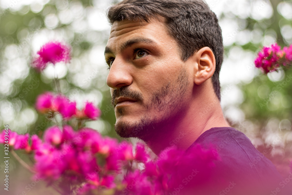 Fototapeta premium Portrait of an argentinian guy in Paris