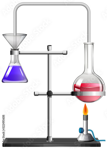 Beakers with liquid inside