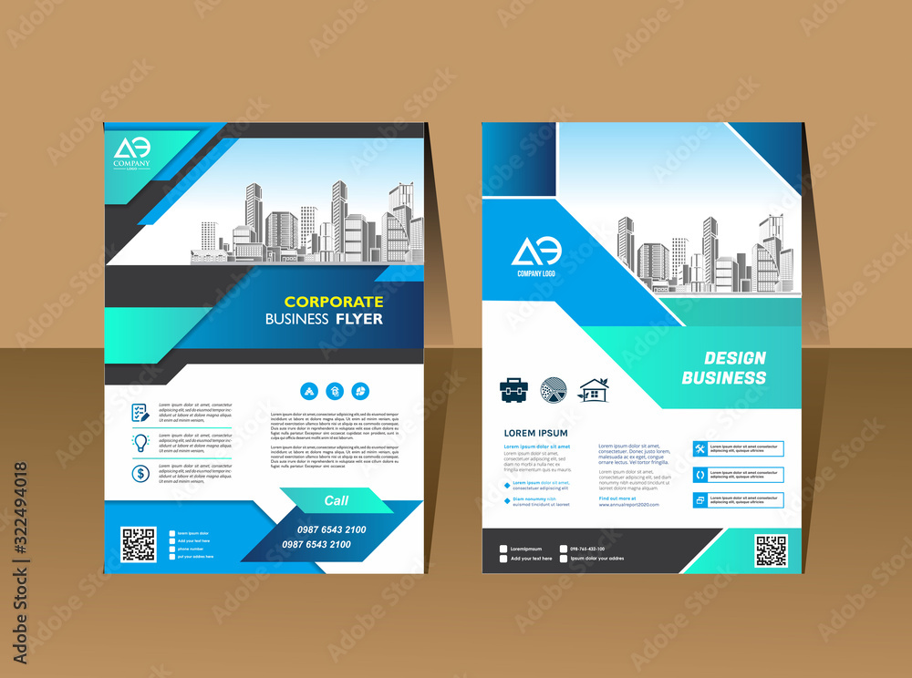 Vector flyer template layout design. For business brochure, poster, annual report, leaflet, magazine or book cover Vector flyer template layout design. For business brochure, poster, annual report, leaflet, magazine or book cover