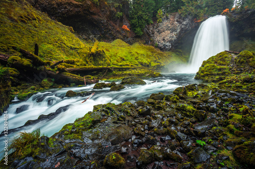 Sahalie Falls on the McKenzie River  Oregon