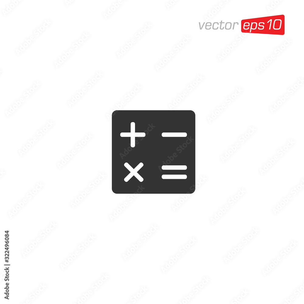 Obraz premium Calculator Icon Logo Design Vector