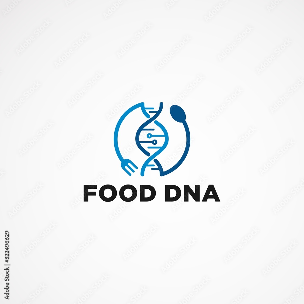 food DNA logo vector concept, icon, element, and template for company food DNA logo vector concept, icon, element, and template for company