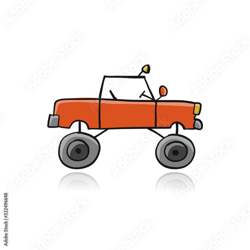 Tuned SUV, simple sketch for your design