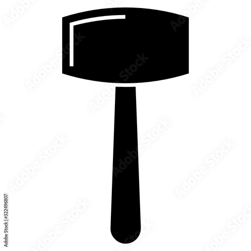 Mallet Hammer Construction Handy Man Tool Vector Icon Concept