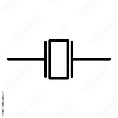 Crystal Xtal Electronic Component Symbol For Circuit Design photo