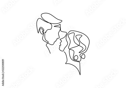 Continuous one line drawing...