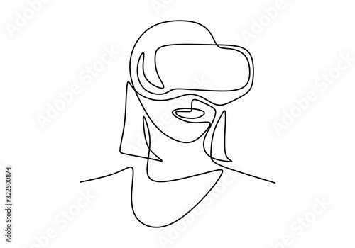 Continuous line drawing of ...