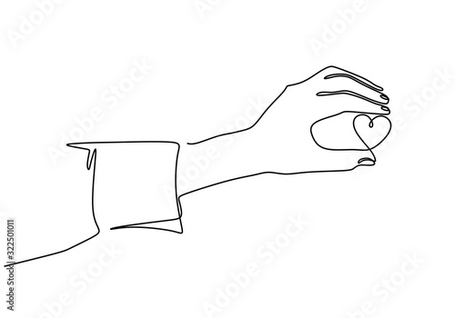 Continuous line drawing han...