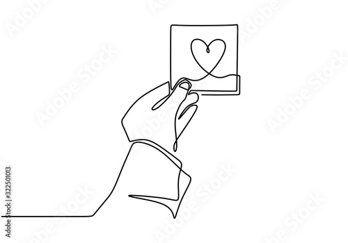 Continuous line drawing han...