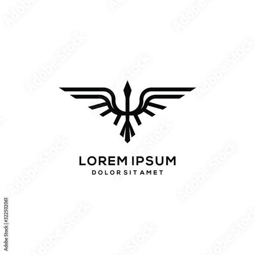 heron pelican stork vector logo lineart line outline monoline icon design stock gulf bird coast beach illustration abstract