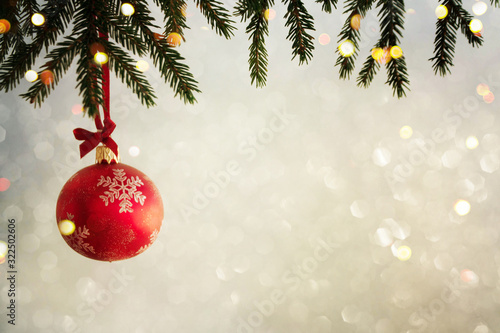 Closeup on Christmas  decoration over bokeh background