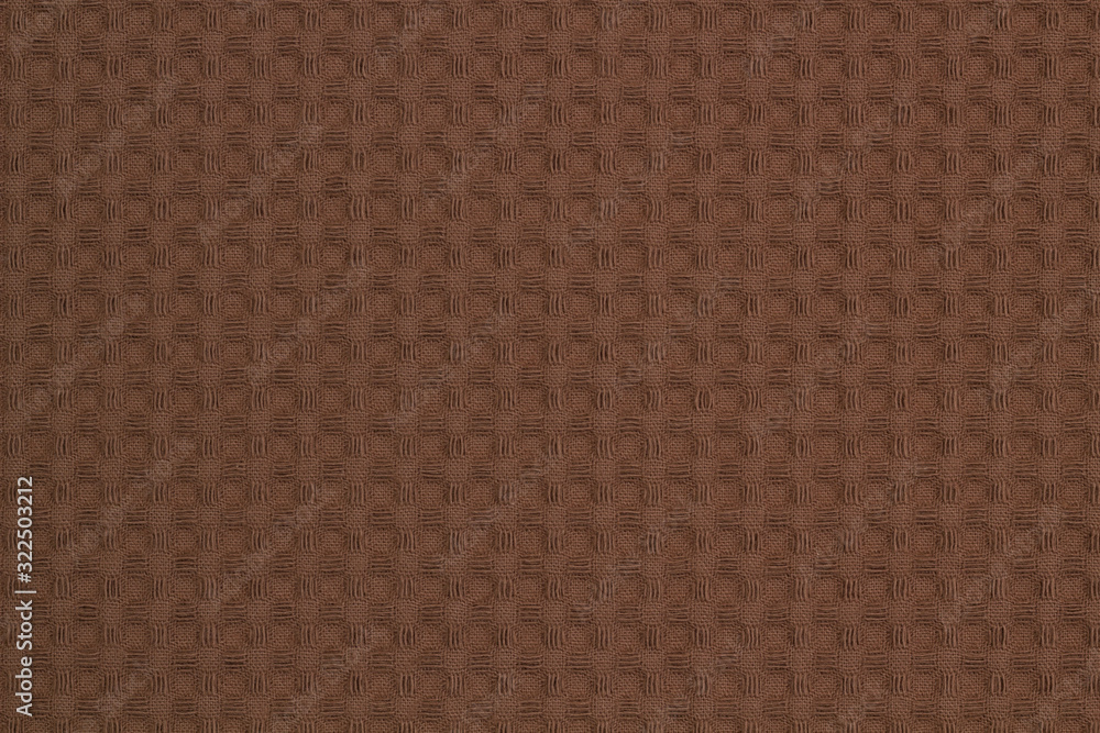 Fabric cotton fold, top view. Brown textile Fabric cotton fold, top view. Brown textile