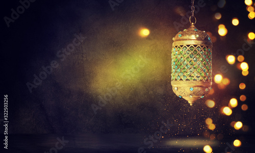 Traditional arabic lantern photo