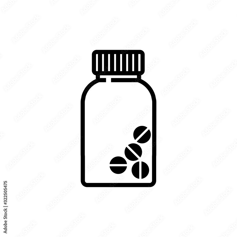 Obraz premium bottle medical icon design vector logo template EPS 10