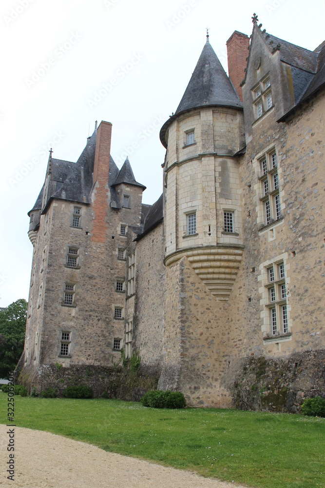 medieval castle in bauge (france)