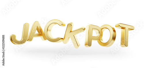 Jackpot bold letters golden...