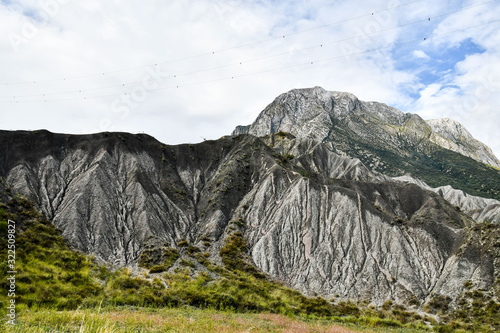 mountain and blue sky, photo as a background , in janovas fiscal sobrarbe , huesca aragon province photo