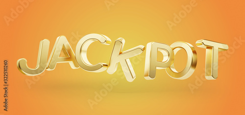 Jackpot bold letters golden...