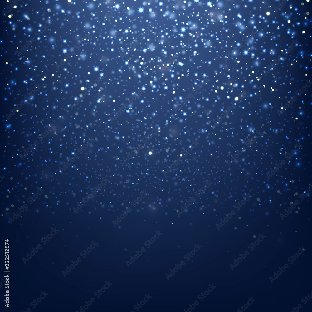 Blue Glitter Background With Bokeh - obrazy, fototapety, plakaty 