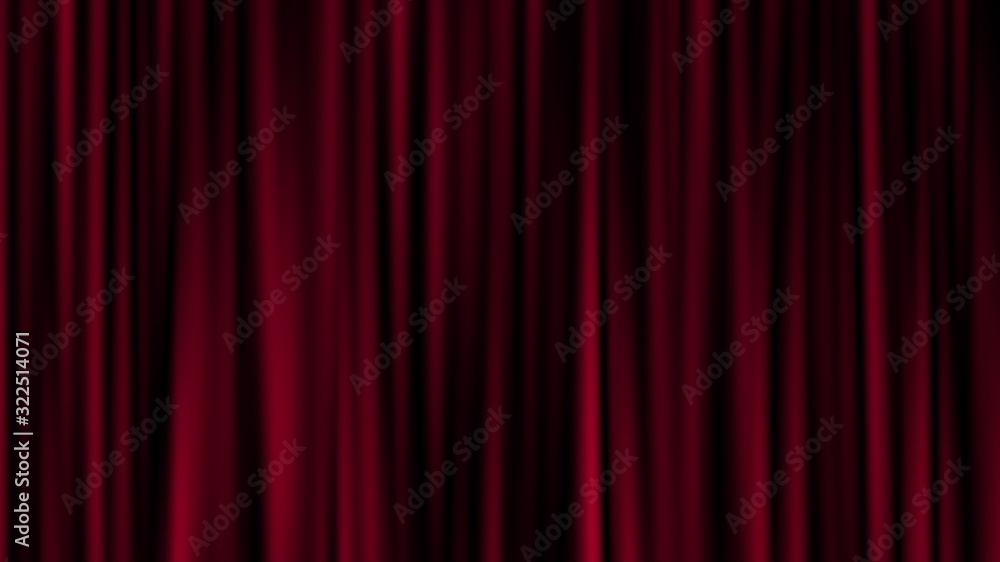 Red curtain theater backdrop background - computer graphic illustration background concept Red curtain theater backdrop background - computer graphic illustration background concept