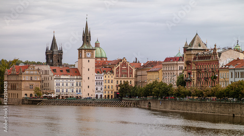 Panoramic view of the architecture of Prague..