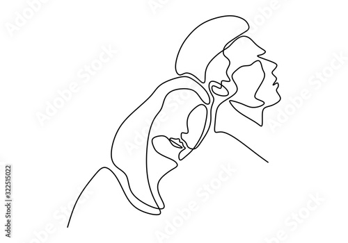 Continuous line drawing. Ro...