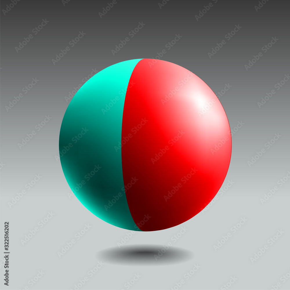 Color striped sphere