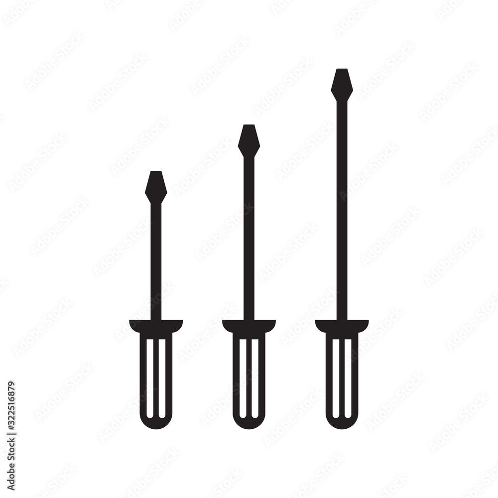 Screwdriver vector icon for apps and websites Screwdriver vector icon for apps and websites