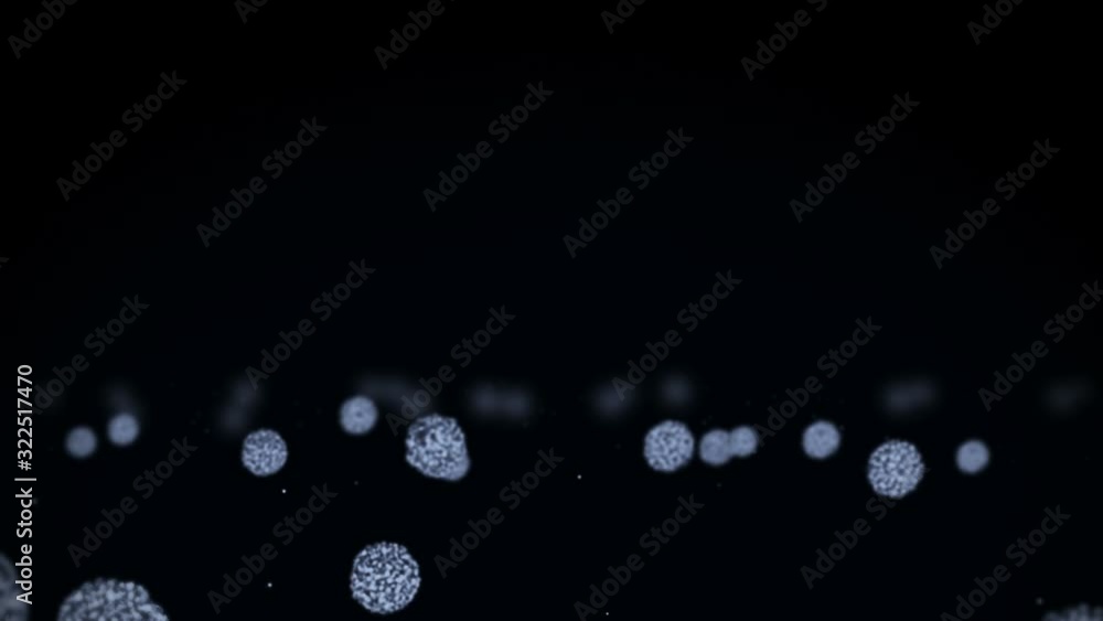 Virus cell in spherical shape. Pathogenic viruses causing infection. Loop animation of human virus. Bacterial microorganism. Viral disease outbreak. Virus cell in spherical shape. Pathogenic viruses causing infection. Loop animation of human virus. Bacterial microorganism. Viral disease outbreak.