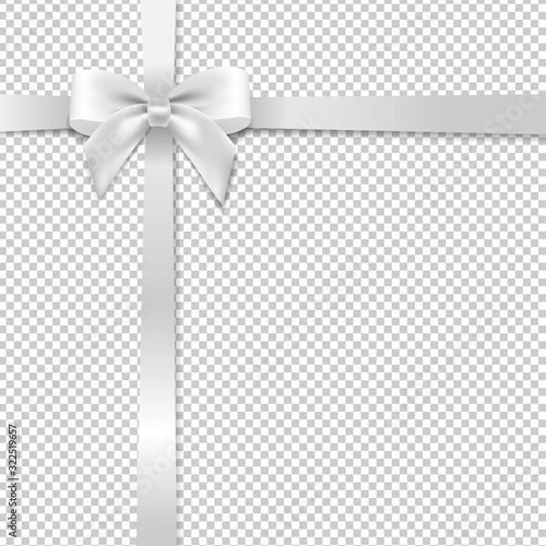 White Bow With Transparent Background