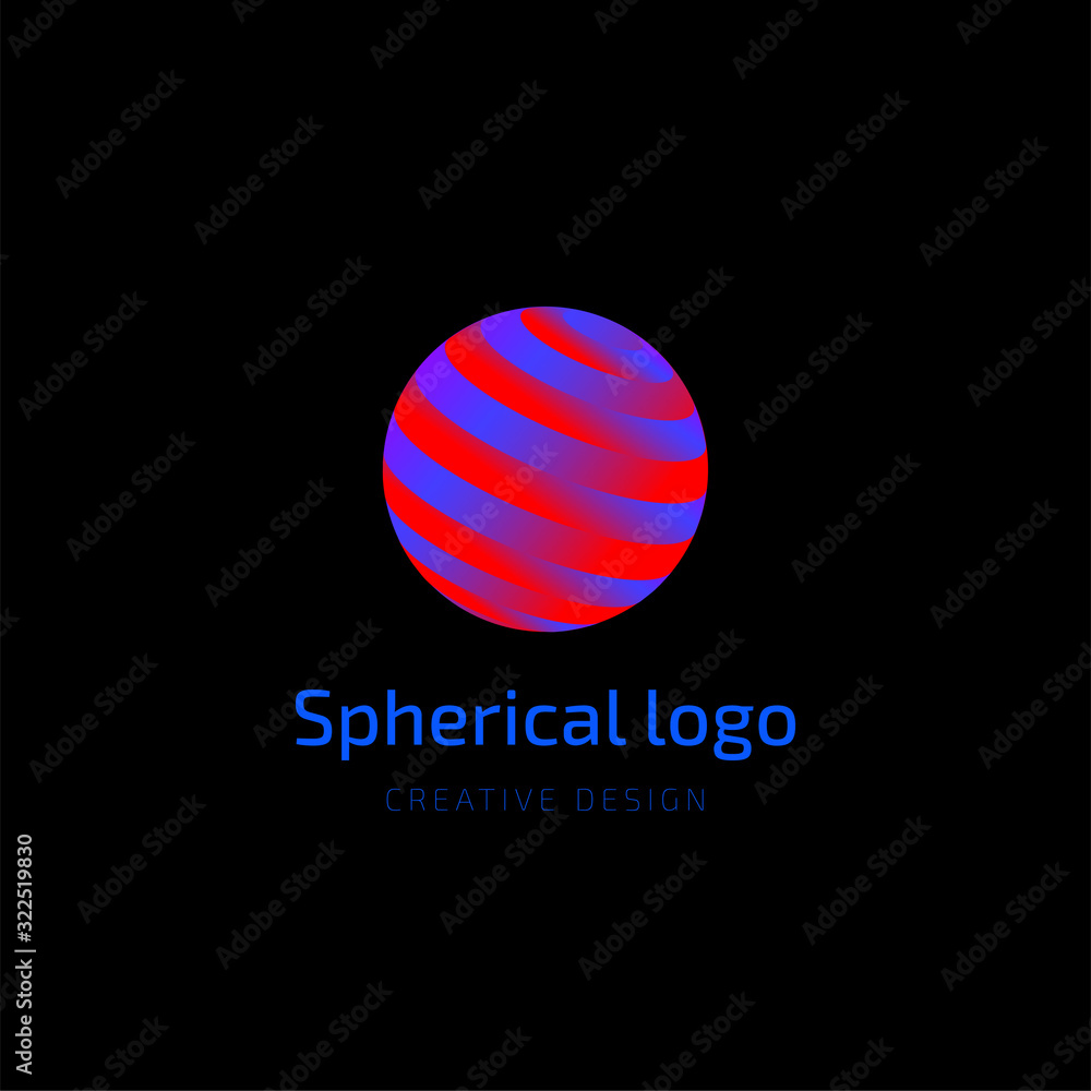 Vector logo design. Spherical globe icon with text. Template of logotype for business, communication, analytics, consult, education of world value. Vector logo design. Spherical globe icon with text. Template of logotype for business, communication, analytics, consult, education of world value.