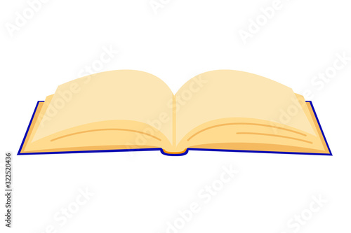 Cartoon open blue book
