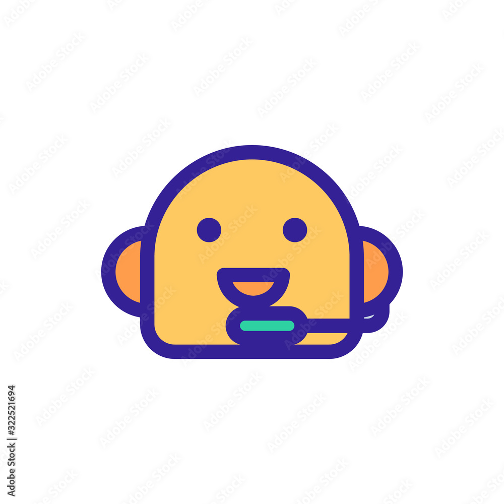 Chat bot icon vector. Thin line sign. Isolated contour symbol illustration Chat bot icon vector. Thin line sign. Isolated contour symbol illustration