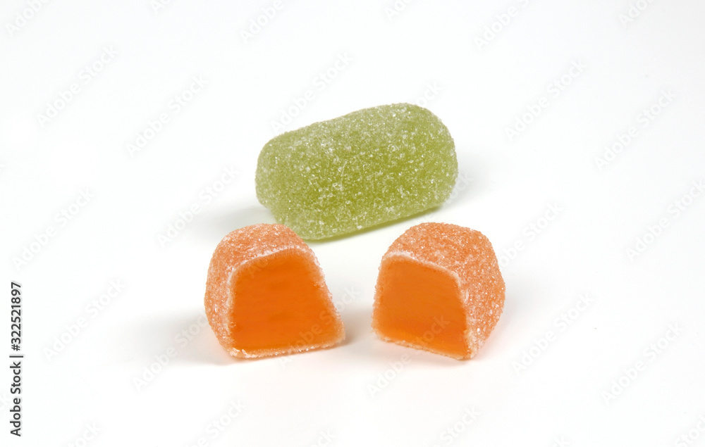 candies and one split in half candies and one split in half