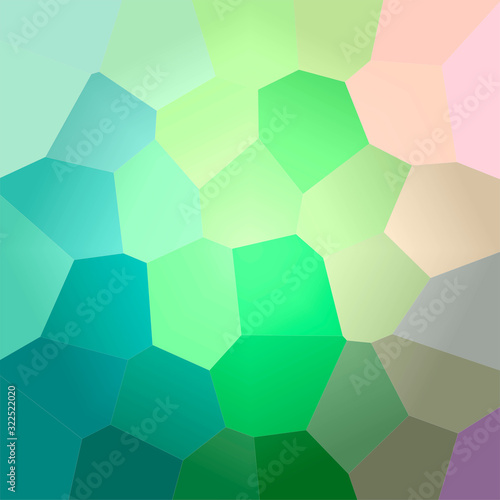 Illustration of abstract Green, Yellow, Green And Red Giant Hexagon Square background.