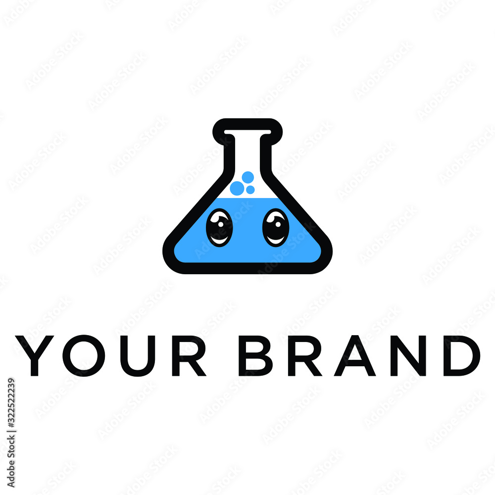 lab fun character icon logo design lab fun character icon logo design