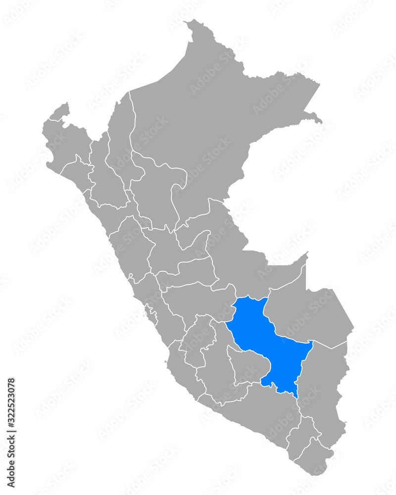 Karte von Cusco in Peru