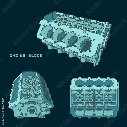 Engine block illustration