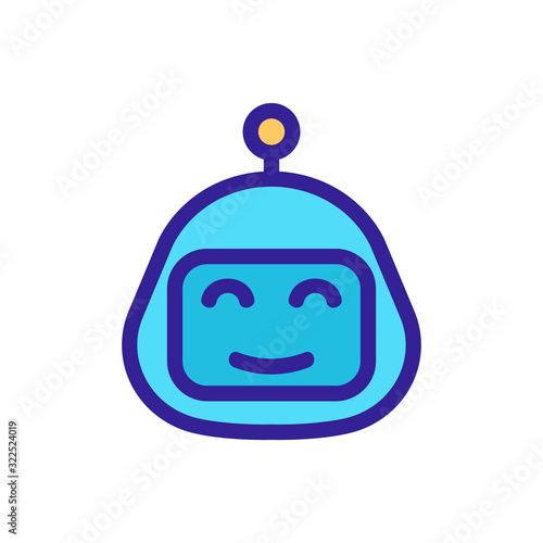 Chat bot icon vector. Thin line sign. Isolated contour symbol illustration