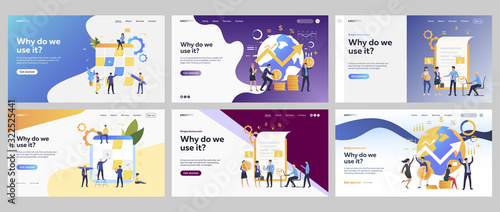 Successful project management set. Partners signing contract, planning tasks, getting money. Flat vector illustrations. Business, investment concept for banner, website design or landing web page