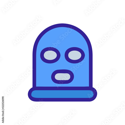 Mask thief icon vector. Thin line sign. Isolated contour symbol illustration