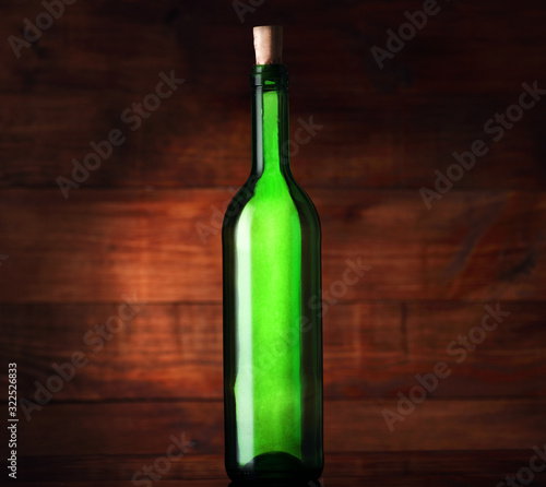 green bottle from wine