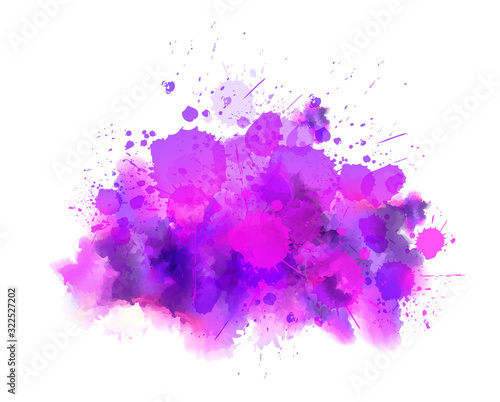 Multicolored splash watercolor blot