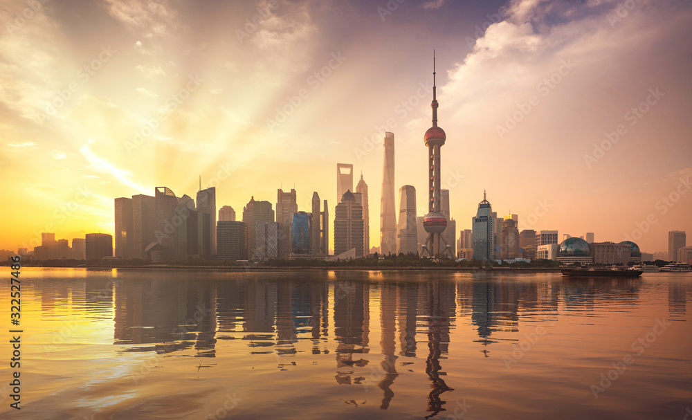 morning time in shanghai city morning time in shanghai city