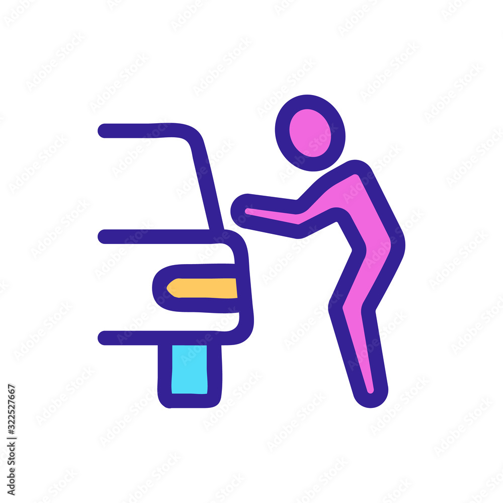 Thief car icon vector. Thin line sign. Isolated contour symbol illustration Thief car icon vector. Thin line sign. Isolated contour symbol illustration