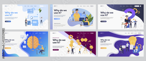 Business professionals working on project set. Presenting graph, gear mechanism, intellectual work. Flat vector illustrations. Expertise, startup concept for banner, website design or landing web page