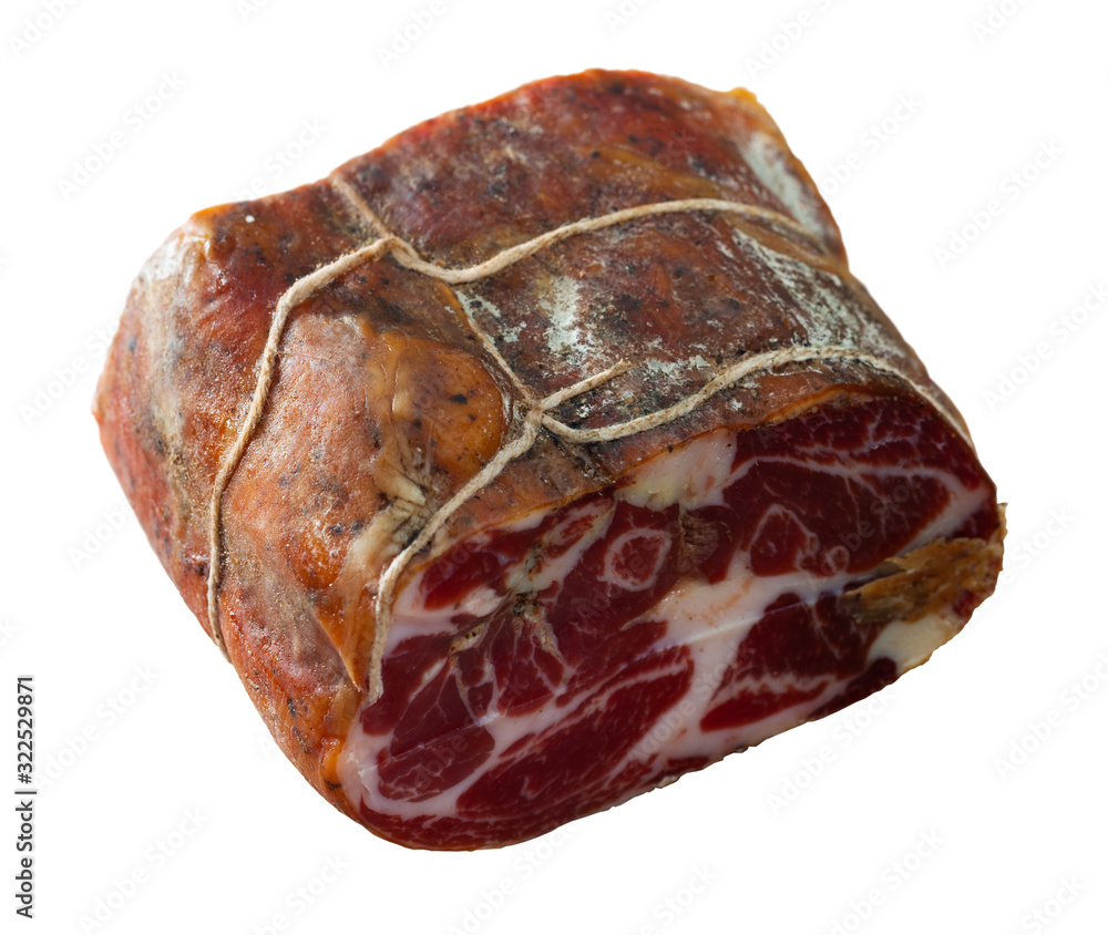 Fototapeta premium Piece of cured pork tenderloin