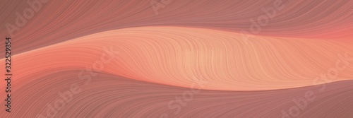 colorful horizontal banner with indian red  dark salmon and burly wood colors. dynamic curved lines with fluid flowing waves and curves