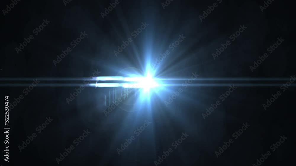 Pulsating gold light rays. Optical Lens Flare Effect, Light Burst. 4K